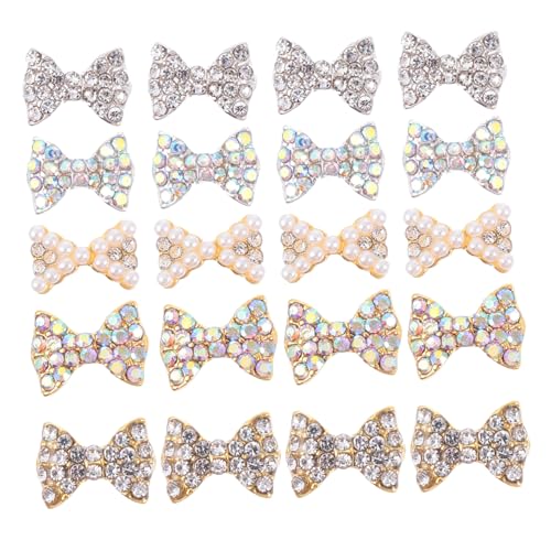 DECOMELODY 50Stücke Nagelkunst Charms Schmetterlings und Schleifen Dekorationen für Nageldesign Glitzernde Strasssteine für DIY Nail Art Metallnagelstudien für Natürliche DECOMELODY 50Stücke Nagelkunst Charms Schmetterlings und Schleifen Dekorationen für Nageldesign Glitzernde Strasssteine für DIY Nail Art Metallnagelstudien für Natürliche von DECOMELODY