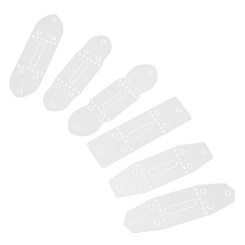 DECOMELODY 6 Stück Bandstanzwerkzeug Ledergürtel Stanze Lederhandwerk Schneidvorlage DIY Lederhandwerk Lochvorlage Lederriemen Schneidvorlage DIY Bastelform stanzwerkzeug aus leder PVC von DECOMELODY