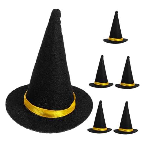 DECOMELODY 6 Stück Hexenhut -requisiten Modern Verrückt Dekorate Dame Gotisch Jahrgang Halloween-filzhut Hexenflaschendeckel Minihüte Zum Basteln Halloween-hexe-flaschenhüte Hat Schwarz DECOMELODY 6 Stück Hexenhut -requisiten Modern Verrückt Dekorate Dame Gotisch Jahrgang Halloween-filzhut Hexenflaschendeckel Minihüte Zum Basteln Halloween-hexe-flaschenhüte Hat Schwarz von DECOMELODY