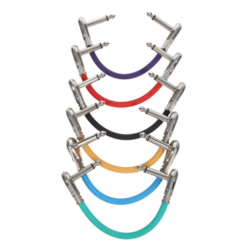 DECOMELODY 6 Stück Teiliges Gitarren Patchkabel Flacher Stecker Kupferkern Langlebiges Effektkabel für Gitarre Pedalverbindung Mono Stecker Geeignet für Effektgeräte DECOMELODY 6 Stück Teiliges Gitarren Patchkabel Flacher Stecker Kupferkern Langlebiges Effektkabel für Gitarre Pedalverbindung Mono Stecker Geeignet für Effektgeräte von DECOMELODY