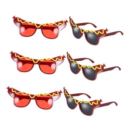 DECOMELODY 6 Stück Teiliges Hot Dog Sonnenbrillen mit Transparenten Gläsern Lustiges Party Accessoire für Erwachsene und Vielseitiges Fotorequisit für Geburtstage Silvester und Festliche DECOMELODY 6 Stück Teiliges Hot Dog Sonnenbrillen mit Transparenten Gläsern Lustiges Party Accessoire für Erwachsene und Vielseitiges Fotorequisit für Geburtstage Silvester und Festliche von DECOMELODY