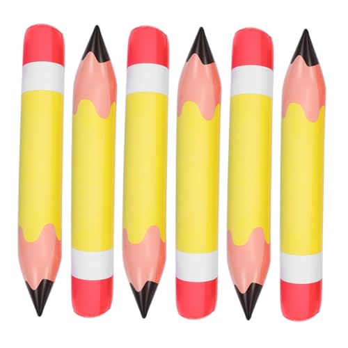 DECOMELODY 6 Stück Teiliges PVC Aufblasbarer Bleistift Gelb Langlebig Verschleißfest Klassenzimmer Wanddekoration Schulanfang Party Deko Giant Pencil Prop School Balloons DECOMELODY 6 Stück Teiliges PVC Aufblasbarer Bleistift Gelb Langlebig Verschleißfest Klassenzimmer Wanddekoration Schulanfang Party Deko Giant Pencil Prop School Balloons von DECOMELODY