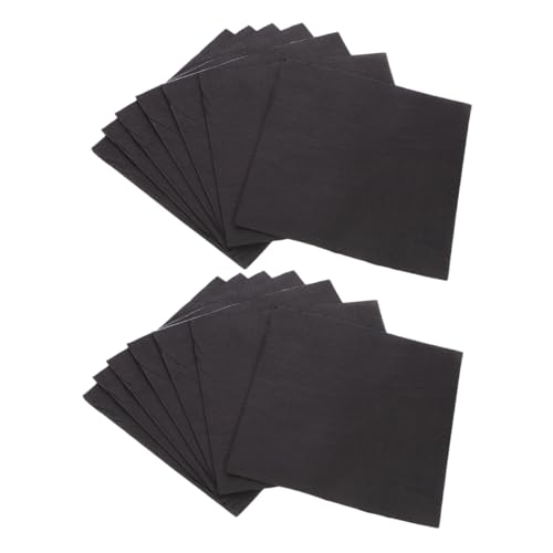DECOMELODY 60 Stück Lunchservietten Schwarze Servietten Schwarze Lunchservietten Teeparty Servietten Dinnerservietten „Happy Birthday“ Gästeservietten „Happy Birthday“ von DECOMELODY