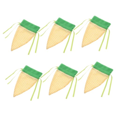 DECOMELODY 6pcs Karotte Geformte Kordelkordelbeutel Für Osterfeder Frühling Hochzeit Süßigkeiten Cookie Leckerei von DECOMELODY