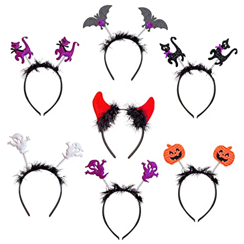 DECOMELODY 7 Stück Teiliges Halloween Teufelshorn Haarreif Leichtes Stirnband für Erwachsene Vielseitiger Kopfschmuck für Kostüm Party und Foto Requisiten DECOMELODY 7 Stück Teiliges Halloween Teufelshorn Haarreif Leichtes Stirnband für Erwachsene Vielseitiger Kopfschmuck für Kostüm Party und Foto Requisiten von DECOMELODY