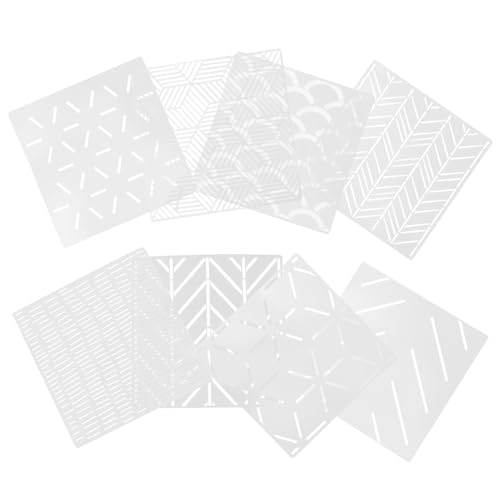 DECOMELODY 8 Stück Teiliges Geometrisches DIY Wandschablonen Wiederverwendbare Malschablonen aus Robustem Material Waschbar für und Türdekoration im Modernen Wohnbereich DECOMELODY 8 Stück Teiliges Geometrisches DIY Wandschablonen Wiederverwendbare Malschablonen aus Robustem Material Waschbar für und Türdekoration im Modernen Wohnbereich von DECOMELODY