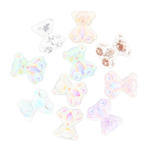 DECOMELODY 80 Stück Teiliges Cartoon Bär Nagelkunst Resin Nail Art Charms Dreidimensionaler Nageldekor für DIY Maniküre Einzigartige Nagelornamente Praktische Anwendung für Zuhause und Salon von DECOMELODY
