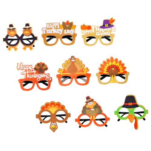 DECOMELODY 9 Stück Teiliges Thanksgiving Party Brillen Leichte Lustige Foto Requisiten Dekorative Eyeglass Frames Truthahn Design Bequemes Tragen für Familien und Freundesfeiern DECOMELODY 9 Stück Teiliges Thanksgiving Party Brillen Leichte Lustige Foto Requisiten Dekorative Eyeglass Frames Truthahn Design Bequemes Tragen für Familien und Freundesfeiern von DECOMELODY