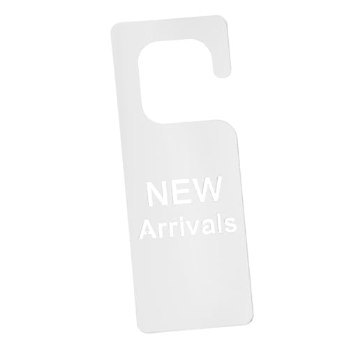 DECOMELODY Acryl Hängekarte Silber Spiegel Effekt Transparente Werbekarte für Kleidungsgeschäfte Multifunktionales Retail Schild zur Produktpräsentation Robuste Acrylplatte für Ladenauslage von DECOMELODY