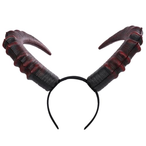 DECOMELODY Ausgefallenes Teufelshörner Stirnband Damen Komfortabler Kopfschmuck Halloween Party Cosplay Zubehör Großes Hörner Haarband Modeaccessoire DECOMELODY Ausgefallenes Teufelshörner Stirnband Damen Komfortabler Kopfschmuck Halloween Party Cosplay Zubehör Großes Hörner Haarband Modeaccessoire von DECOMELODY