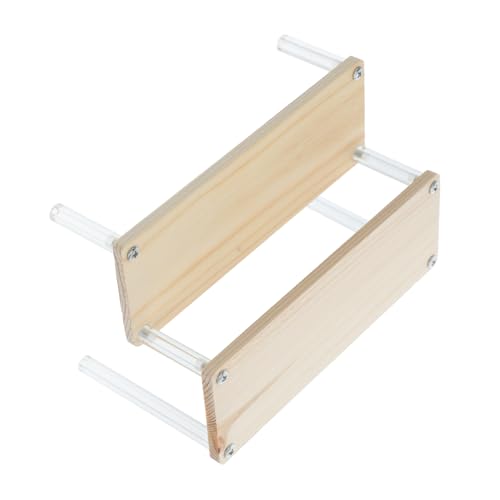 DECOMELODY Ausstellungsstand Figuren-riser-ausstellungsregal Ausstellungsständer Organisator Für Parfümhalter Organisator Für Parfümregale Parfüm Organizer Für Kommode Beige Holz von DECOMELODY