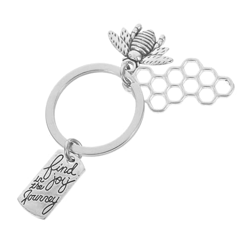 DECOMELODY Bienenmotiv Schlüsselanhänger aus Robustem Zinklegierung Langlebiger Schlüsselanhänger Charm Modischer Bienenschlüsselanhänger Anhänger für Taschen und Schlüsselbund Dekoration von DECOMELODY