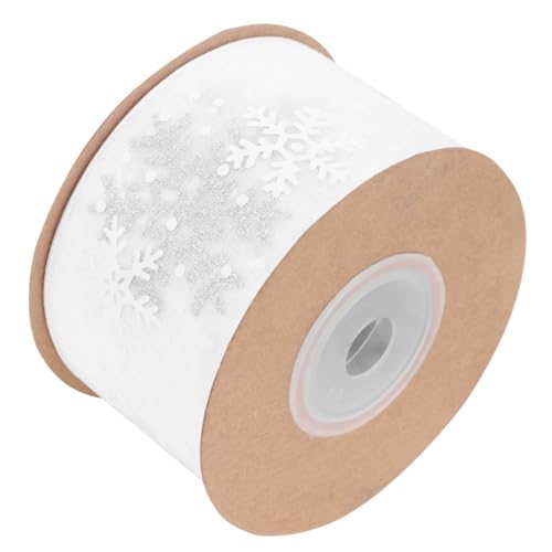 DECOMELODY Breites Weihnachts Geschenkband mit Schneeflocken Muster ca Glitzerndes Deko Band für Geschenkverpackung Basteln Party und Weihnachtsbaumdekoration DECOMELODY Breites Weihnachts Geschenkband mit Schneeflocken Muster ca Glitzerndes Deko Band für Geschenkverpackung Basteln Party und Weihnachtsbaumdekoration von DECOMELODY