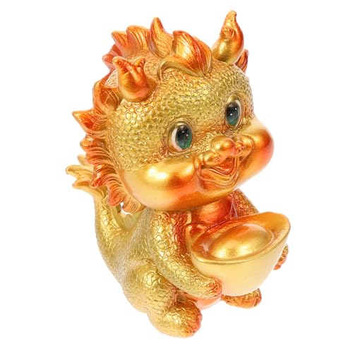 DECOMELODY Chinesische Drachenfigur Tischdeko Feng Shui Glücksbringer Jahr des Drachen Wohnraumdekoration Detailed Oberfläche Langlebig für Wohnzimmer Büro Sammler DECOMELODY Chinesische Drachenfigur Tischdeko Feng Shui Glücksbringer Jahr des Drachen Wohnraumdekoration Detailed Oberfläche Langlebig für Wohnzimmer Büro Sammler von DECOMELODY