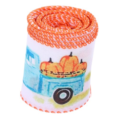 DECOMELODY DIY Schleifenband Banddekoration Band für Danksagung Verpackung thematisiert Thanksgiving-Bastelband Band zum Verschenken Geschenkbänder Herbstfarbenband Leinenimitat (Polyester) von DECOMELODY