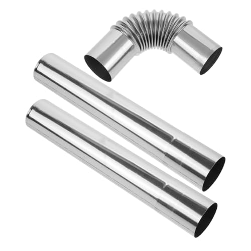 DECOMELODY Edelstahl Rauchrohr Hitzebeständig Robuste Gerade Kaminabzug Rohre mit Bogen Einfache Montage Effiziente Belüftung für Gasheizungen DECOMELODY Edelstahl Rauchrohr Hitzebeständig Robuste Gerade Kaminabzug Rohre mit Bogen Einfache Montage Effiziente Belüftung für Gasheizungen von DECOMELODY