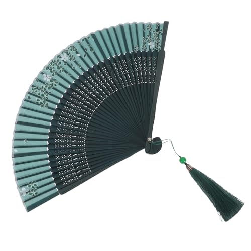 DECOMELODY Faltbarer Handfächer Vintage Chinesischer Fächer mit Blumenmuster Leicht und Robust als Tanz und Cosplay Requisite Party und Sommeraccessoire Handlich und Langlebig von DECOMELODY
