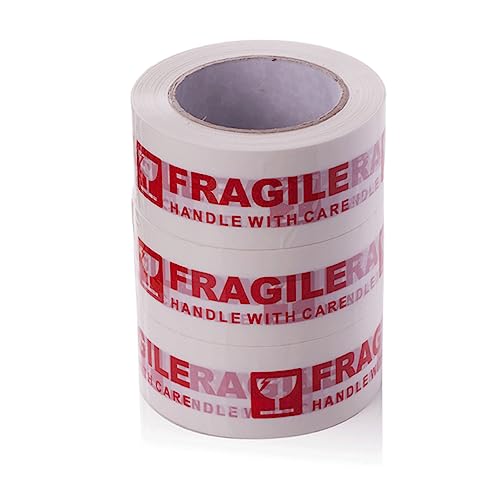 DECOMELODY Fragile Warnaufkleber Selbstklebend mit Klarer Vorsichtig Zerbrechlich Schrift für Sichere Versandverpackung und Umzugskartons Stark Haftend für Haushalt Büro und Lager von DECOMELODY