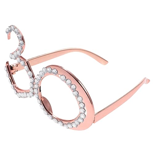 DECOMELODY Geburtstag Party Brille Mit Strasssteinen Lustige Foto-requisiten Für Geburtstagsfeiern Roségold Für Unvergessliche Erinnerungen DECOMELODY Geburtstag Party Brille Mit Strasssteinen Lustige Foto-requisiten Für Geburtstagsfeiern Roségold Für Unvergessliche Erinnerungen von DECOMELODY