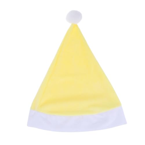 DECOMELODY Gelber Weihnachtsmann Mütze für Weicher Kurzer Plüsch Santa Claus Hut als Festliche Weihnachtsdeko und Kostümrequisite für Karneval Fasching und Weihnachtsfeier DECOMELODY Gelber Weihnachtsmann Mütze für Weicher Kurzer Plüsch Santa Claus Hut als Festliche Weihnachtsdeko und Kostümrequisite für Karneval Fasching und Weihnachtsfeier von DECOMELODY