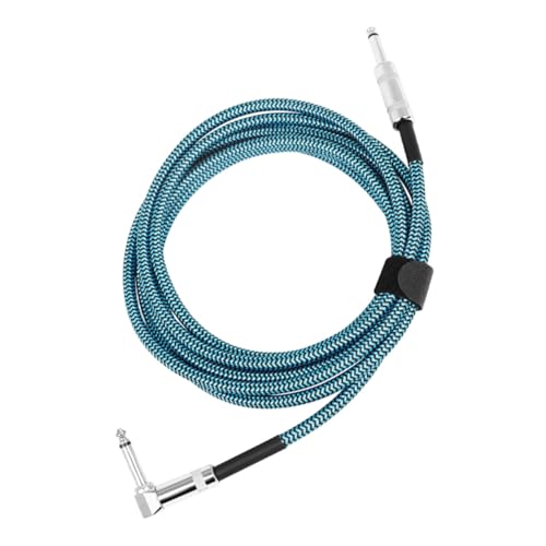 DECOMELODY Gitarrenkabel Geflochtenes Patchkabel mit Rauschunterdrückung für Gitarre Bass Effektgerät Flexibles Verschleißfestes Audiokabel in Modischem Blau Schwarz von DECOMELODY