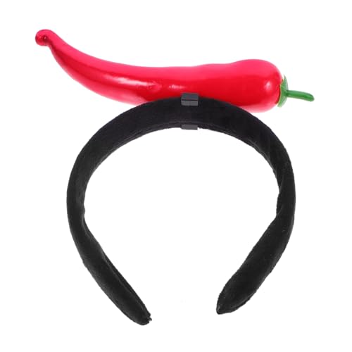DECOMELODY Haarreif Rote Chili Form Kreatives Kostüm Party Kopfschmuck Cartoon Gemüse Lustiges Stirnband für Karneval Halloween Fest DECOMELODY Haarreif Rote Chili Form Kreatives Kostüm Party Kopfschmuck Cartoon Gemüse Lustiges Stirnband für Karneval Halloween Fest von DECOMELODY