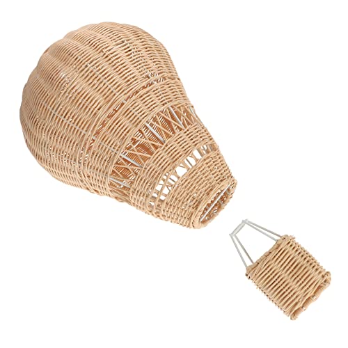DECOMELODY Hängende Rattan Heißluftballons Ornament Handgefertigte Deko für Kinderzimmer Romantische Dekoration für Partys Hochzeiten und Weihnachten Kreative Wanddekoration für Zuhause von DECOMELODY
