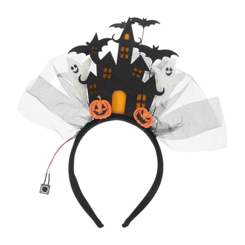 DECOMELODY Halloween Leuchtendes Stirnband Schlossdesign Spukiger LED Haarreif für Kostümparty Vielseitiges Party Accessoire mit Leuchteffekt für Nachtveranstaltungen Gruselige Kopfbedeckung DECOMELODY Halloween Leuchtendes Stirnband Schlossdesign Spukiger LED Haarreif für Kostümparty Vielseitiges Party Accessoire mit Leuchteffekt für Nachtveranstaltungen Gruselige Kopfbedeckung von DECOMELODY
