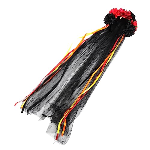 DECOMELODY Halloween Party Haarreif mit Schwarzen und Roten Künstlichen Blumen Halloween Kostüm Haarband mit Design Leichter Dekorativer Haarschmuck für Karneval und Cosplay DECOMELODY Halloween Party Haarreif mit Schwarzen und Roten Künstlichen Blumen Halloween Kostüm Haarband mit Design Leichter Dekorativer Haarschmuck für Karneval und Cosplay von DECOMELODY