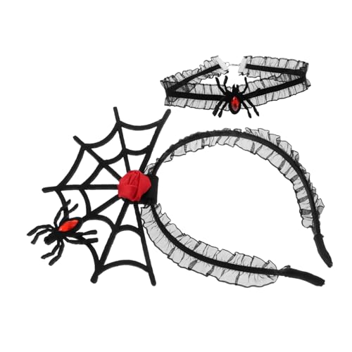 DECOMELODY Halloween Spider Haarband und Choker Set Spinnennetz Kostüm Accessoires für Party Cosplay und Festliches Styling Wiederverwendbar Blickfang für Halloween Feier DECOMELODY Halloween Spider Haarband und Choker Set Spinnennetz Kostüm Accessoires für Party Cosplay und Festliches Styling Wiederverwendbar Blickfang für Halloween Feier von DECOMELODY