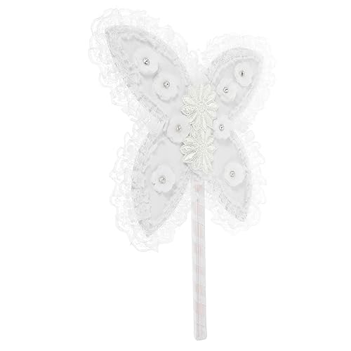 DECOMELODY Handfächer Braut Spitzenfächer Schmetterlingsform Leichter Langlebiger Party Handheld Fächer für Hochzeit Aufführung Dekoration DECOMELODY Handfächer Braut Spitzenfächer Schmetterlingsform Leichter Langlebiger Party Handheld Fächer für Hochzeit Aufführung Dekoration von DECOMELODY