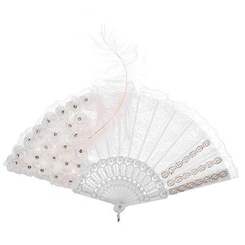 DECOMELODY Hochzeitsfächer aus Spitzenstoff Leichter Brautfächer mit Dekorativer Spitze als Gastgeschenk und Fotoaccessoire für Hochzeit Braut und Party DECOMELODY Hochzeitsfächer aus Spitzenstoff Leichter Brautfächer mit Dekorativer Spitze als Gastgeschenk und Fotoaccessoire für Hochzeit Braut und Party von DECOMELODY