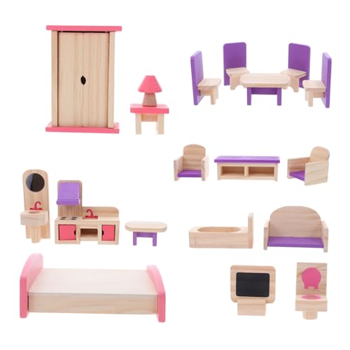 DECOMELODY Holz Puppenhaus Möbelset DIY Miniatur Spielzeugmöbel für Robustes Holzmaterial Vielfältige Wohnszenen Fördert Kreativität und Praktische Fähigkeiten Puppenbett Kommode Rollenspiel DECOMELODY Holz Puppenhaus Möbelset DIY Miniatur Spielzeugmöbel für Robustes Holzmaterial Vielfältige Wohnszenen Fördert Kreativität und Praktische Fähigkeiten Puppenbett Kommode Rollenspiel von DECOMELODY