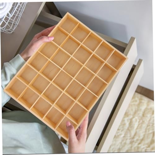 DECOMELODY Holz Schmuckbox mit Fächern Schmuckschubladen organizer für Halsketten Ohrringe und Schlüssel Multifunktionale Aufbewahrungsbox für Schmuck und Kleinteile für Schublade Kommode von DECOMELODY
