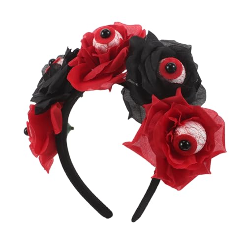 DECOMELODY Horror Halloween Haarreif mit Realistischem Blutrotem Augapfel und Künstlichen Rosen Leichtes Party Accessoire für Frauen für Grusel Partys und Kostümierungen DECOMELODY Horror Halloween Haarreif mit Realistischem Blutrotem Augapfel und Künstlichen Rosen Leichtes Party Accessoire für Frauen für Grusel Partys und Kostümierungen von DECOMELODY