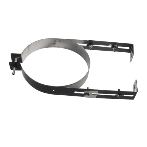 DECOMELODY Kaminrohrhalterung Abflussrohrhalterung Deckenrohrhalterung Kaminofenrohrhalterung Rohrstützen Aufhängeschelle Metallrohrschelle Rohrschellenhalterung Edelstahl Schwarz von DECOMELODY