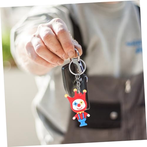 DECOMELODY Kleiner Clown Schlüsselanhänger mit Rucksack Anhänger Design Multifunktionaler Taschenanhänger und Dekorativer Schlüsselring für Karneval Party und Alltag Farbenfroher von DECOMELODY