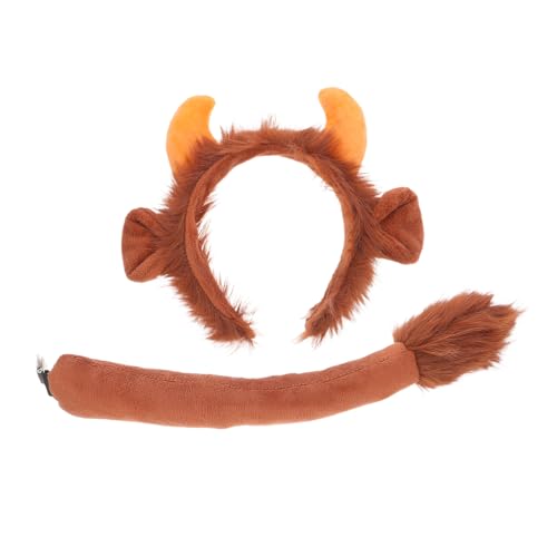 DECOMELODY Kuhhörner Stirnband und Set Weiches Tierkostüm Zubehör für Karneval Halloween Cosplay Bequeme Kopfbedeckung mit für Fantasievolles Rollenspiel und Partys DECOMELODY Kuhhörner Stirnband und Set Weiches Tierkostüm Zubehör für Karneval Halloween Cosplay Bequeme Kopfbedeckung mit für Fantasievolles Rollenspiel und Partys von DECOMELODY