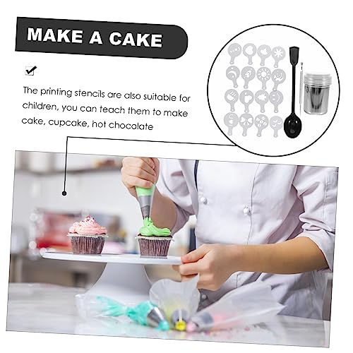 DECOMELODY Latte Art Schablonen mit Cappuccino Vorlagen Pulverstreuer und Messlöffel Wiederverwendbare Kaffeeverzierung für Professionelle DIY Kaffee Dekoration DECOMELODY Latte Art Schablonen mit Cappuccino Vorlagen Pulverstreuer und Messlöffel Wiederverwendbare Kaffeeverzierung für Professionelle DIY Kaffee Dekoration von DECOMELODY