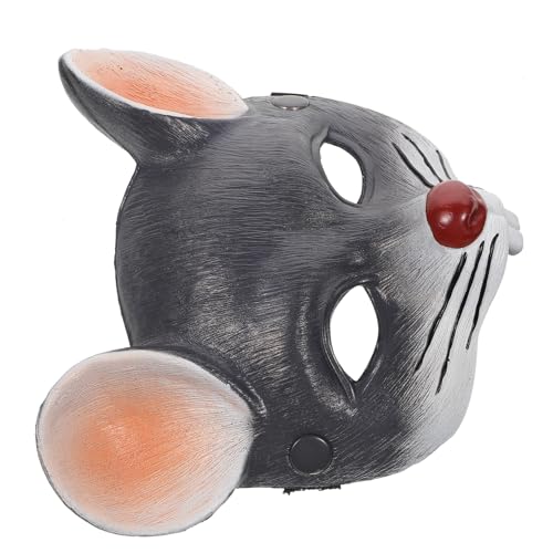 DECOMELODY Mausmaske aus PU Schaum Leichte Halloween und Karnevalsmaskerade Kreative Party Gesichtsabdeckung für Erwachsene und Atmungsaktiv Dunkles DECOMELODY Mausmaske aus PU Schaum Leichte Halloween und Karnevalsmaskerade Kreative Party Gesichtsabdeckung für Erwachsene und Atmungsaktiv Dunkles von DECOMELODY