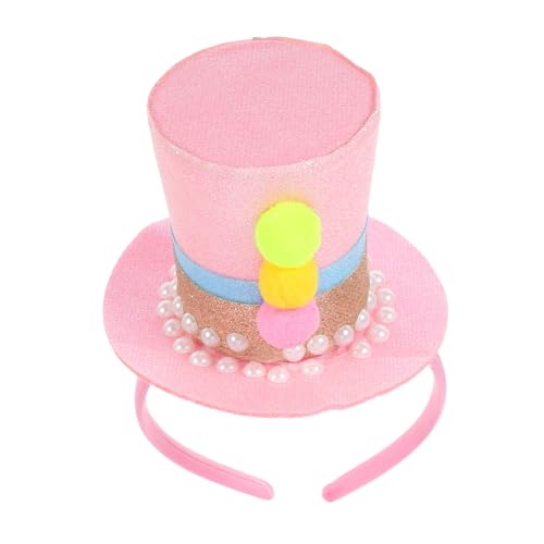 DECOMELODY Mini Top Hat Stirnband Pink Hut Geburtstagsfeier Kopfbedeckung Kostümkostüm Accessoire Für Tea Party Karneval Halloween von DECOMELODY