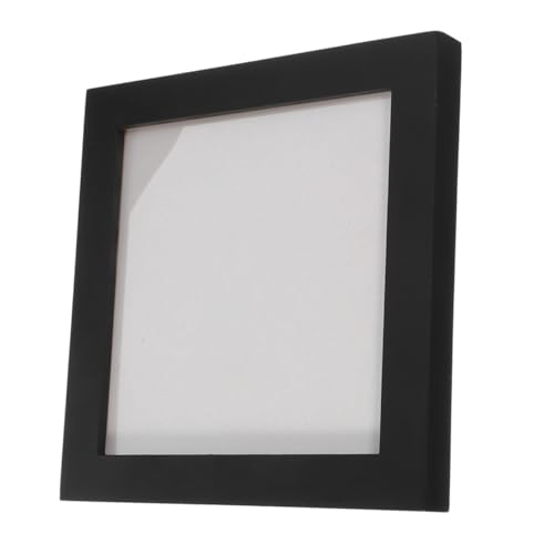 DECOMELODY Moderner Quadratischer Bilderrahmen für Scheiben und Schallplatten Vielseitiger Schreibtisch Display Rahmen Eleganter Vinyl und Fotoaufsteller Minimalistisches Aufbewahrungsregal von DECOMELODY