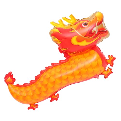 DECOMELODY Neujahrs Drachen Folienballon Orange Langlebig und Reißfest Dekorative Party Luftballons für Chinesisches Neujahrsfest Familienfeiern Einfach Aufzublasen und Wiederverwendbar von DECOMELODY