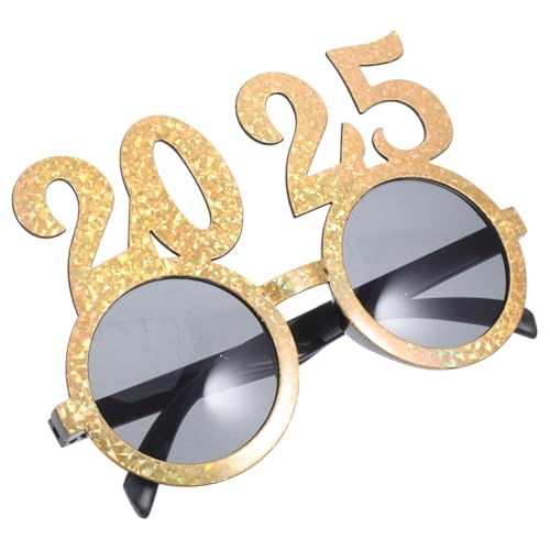 DECOMELODY Neujahrs Partybrille aus Leichtem Goldfarbene Zahlen Design Lustiges Party Accessoire für Damen und Herren als Originelles Foto Requisit und zum Jahreswechsel DECOMELODY Neujahrs Partybrille aus Leichtem Goldfarbene Zahlen Design Lustiges Party Accessoire für Damen und Herren als Originelles Foto Requisit und zum Jahreswechsel von DECOMELODY