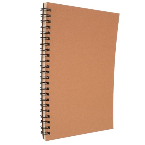 DECOMELODY Notizbuch mit Spiralbindung und Braunem Kunstlederumschlag Skizzenbuch für Schüler Lehrer und für Notizen und Organisation von DECOMELODY