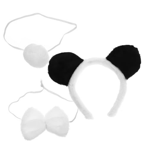 DECOMELODY Panda Ohren Set Tierkostüm Haarreif mit Fliege für Cosplay Halloween Partys Leicht Bequem Pflegeleicht Niedliches Design für Unvergessliche Auftritte DECOMELODY Panda Ohren Set Tierkostüm Haarreif mit Fliege für Cosplay Halloween Partys Leicht Bequem Pflegeleicht Niedliches Design für Unvergessliche Auftritte von DECOMELODY
