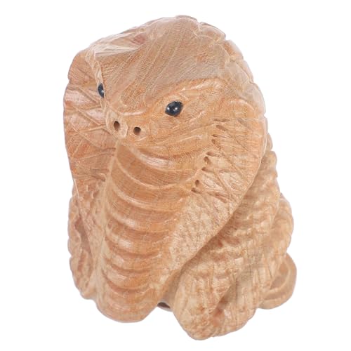 DECOMELODY Realistische Holzschlangenfigur Holz Geschnitzte Schlange Dekor Jahr der Schlange Feng Shui Figur Wohnkultur Garten Balkon Tischdekoration Langlebig von DECOMELODY