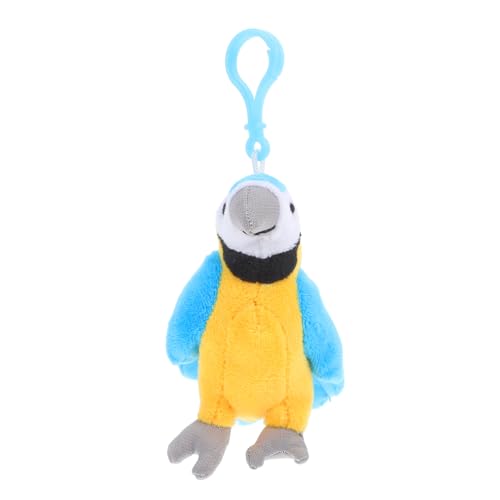 DECOMELODY Realistischer Papagei Plüsch Keychain Vogel Gefüllter Anhänger Gefüllter Vogelhängeschützer Schlüsselbund Origination Vogelanhänger Keyring -beutel Dekoration Dekoration von DECOMELODY