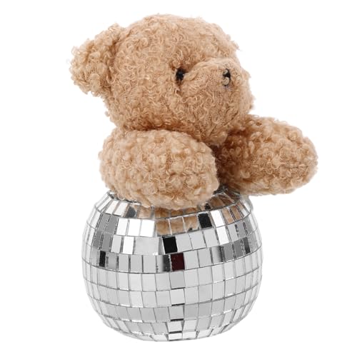 DECOMELODY Reflektierender Disco Spiegelbär Glasfigur Stabiles Tierornament Leichtes Party und Wohnaccessoire Für Geburtstage Hochzeiten Jubiläen Tischdekoration von DECOMELODY
