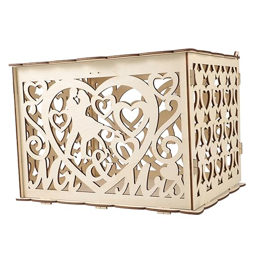 DECOMELODY Rustikale Holz Hochzeit Kartenbox mit Hohlraum Herz Muster Große Kapazität Geschenkbox für Geldumschläge Postkarten Kleine Dekorative Hochzeits Geschenkbox für Gäste und Party DECOMELODY Rustikale Holz Hochzeit Kartenbox mit Hohlraum Herz Muster Große Kapazität Geschenkbox für Geldumschläge Postkarten Kleine Dekorative Hochzeits Geschenkbox für Gäste und Party von DECOMELODY